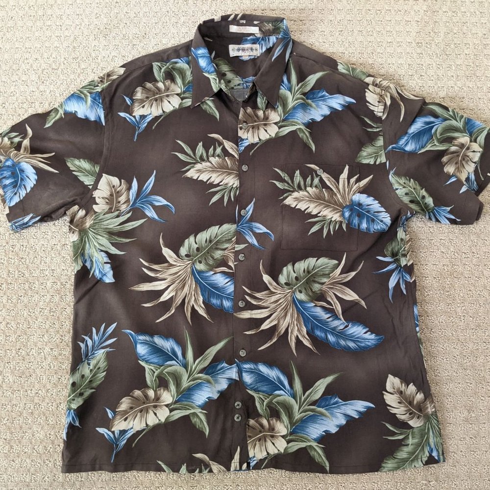 Men's Size XL w/pockets Hawaiian Shirt (A237)